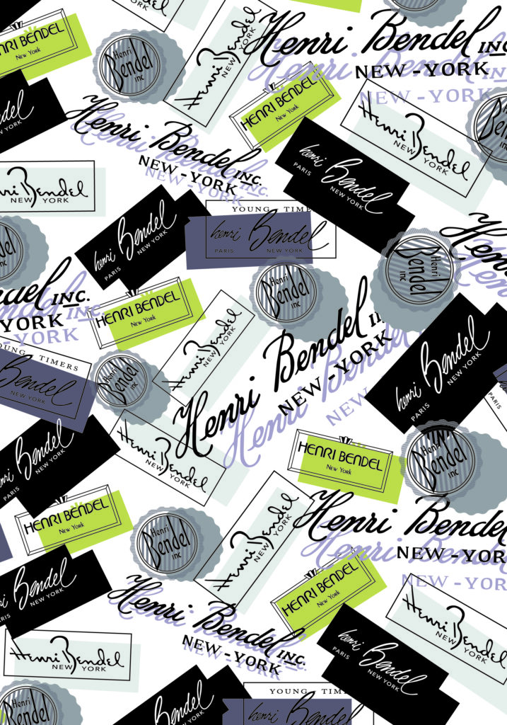 Collage of Bendel's labels (Courtesy Henri Bendel, LLC)