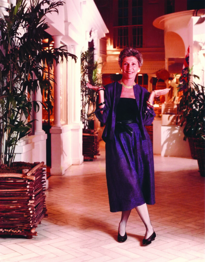 The revolutionary Geraldine Stutz in bendel's Street of Shops early 1980s. (Courtesy Parsons School of Design)