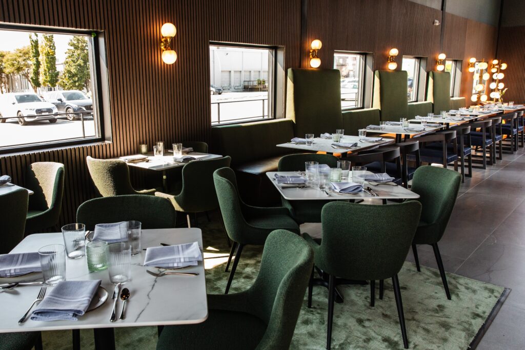 SG Designs Houston helped convert the former commercial trucking filling station and car wash into the full-service restaurant Maven. (Photo by Becca Wright)