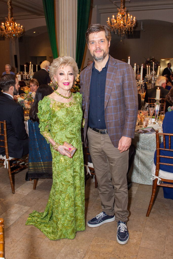 Margaret Alkek Williams, Houston Symphony conductor Juraj Valčuha  at the Houston Symphony Opening Night dinner at Corinthian Houston. (Photo by Jacob Power) 