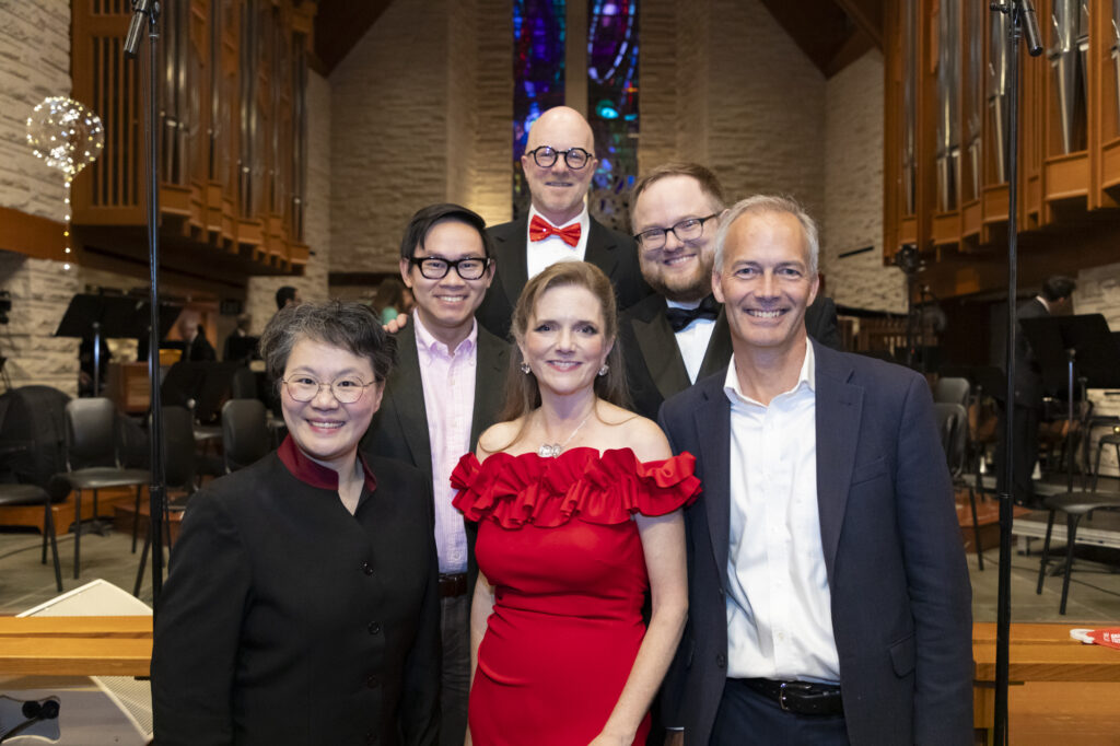 Mei-Ann Chen, Viet Cuong, Fred Child, Alecia Lawyer, Mark Buller, Jim Stephenson at ROCO's 20th anniversary season opening concert and gala. (Photo by Asaeda Badat)