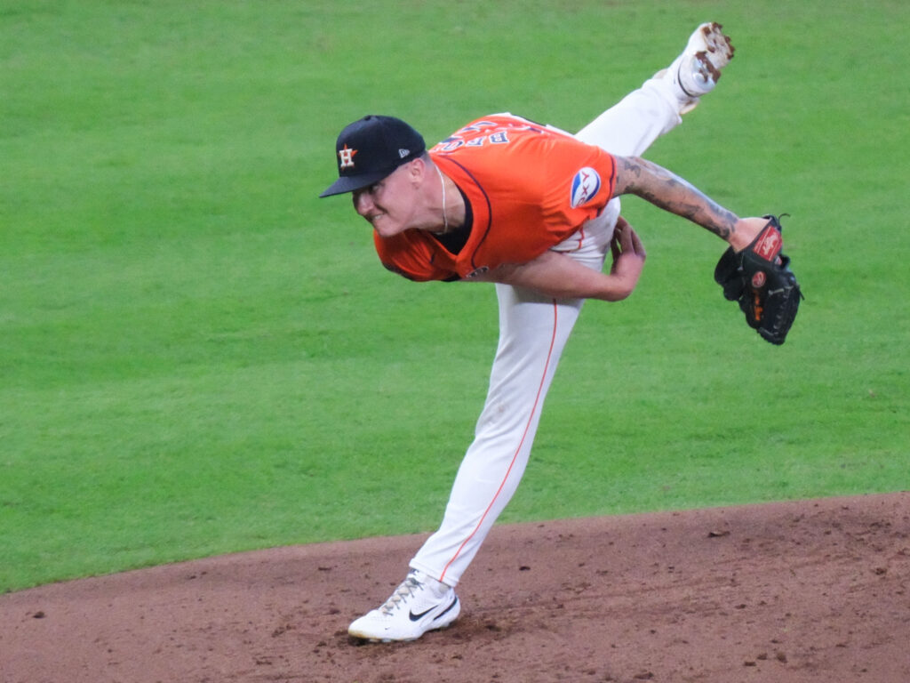 Hunter Brown looks like an emerging ace for the Houston Astros. (Photo by F. Carter Smith)