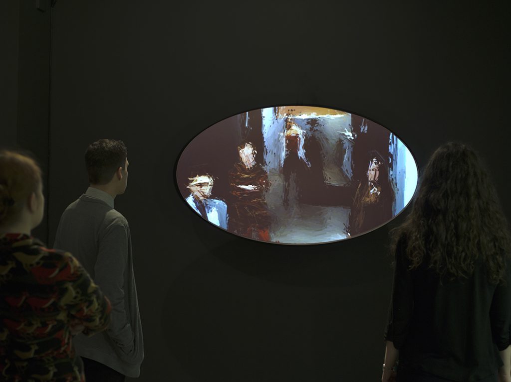 Daniel Rozin's "Mirror No. 12," 2013, at Aurora Biennial. (Courtesy of the artist)