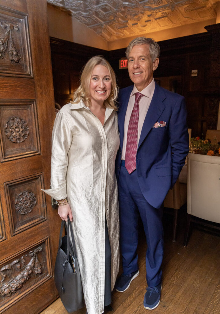 Bebe Howorth, Michael Smith in the Mansion Library