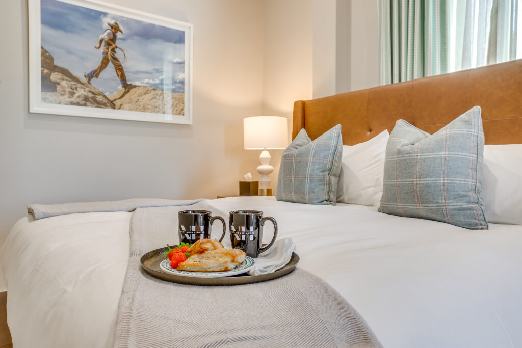 Nutt House Hotel has eight boutique rooms fitted with king sized beds.