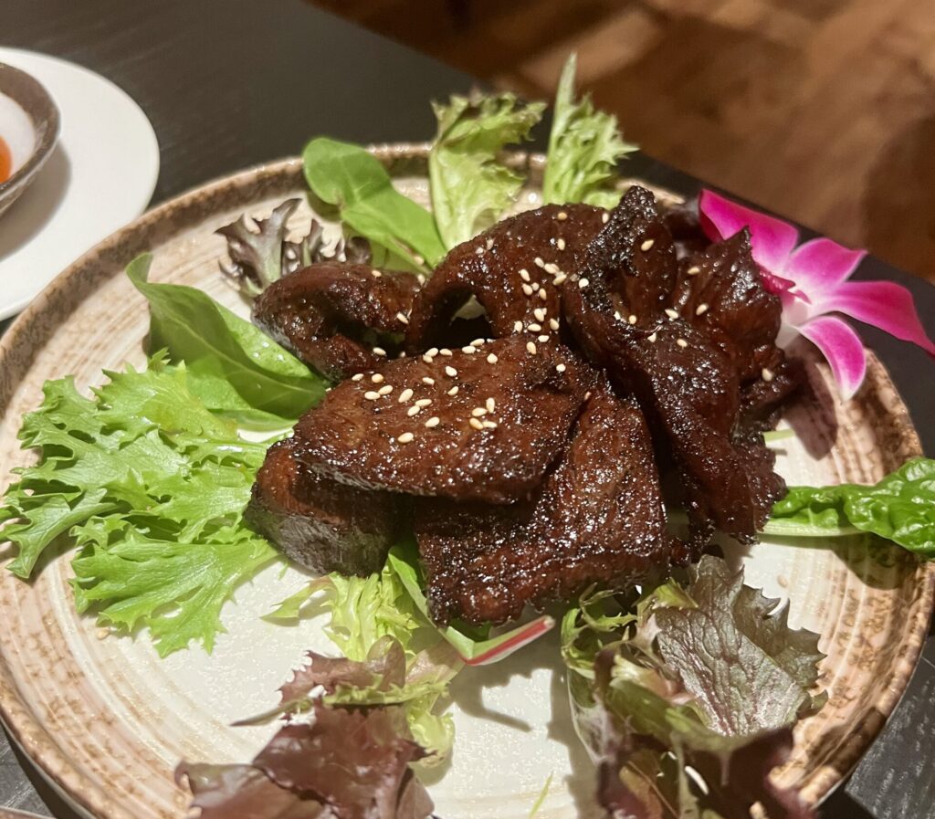Another favorite bite at Feng Shui is the Heavenly Beef. (Photo by Megan Ziots)