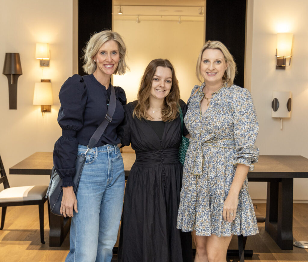 Katie Pearson, Hollie Goins, Elizabeth Hudson at David Sutherland Showroom