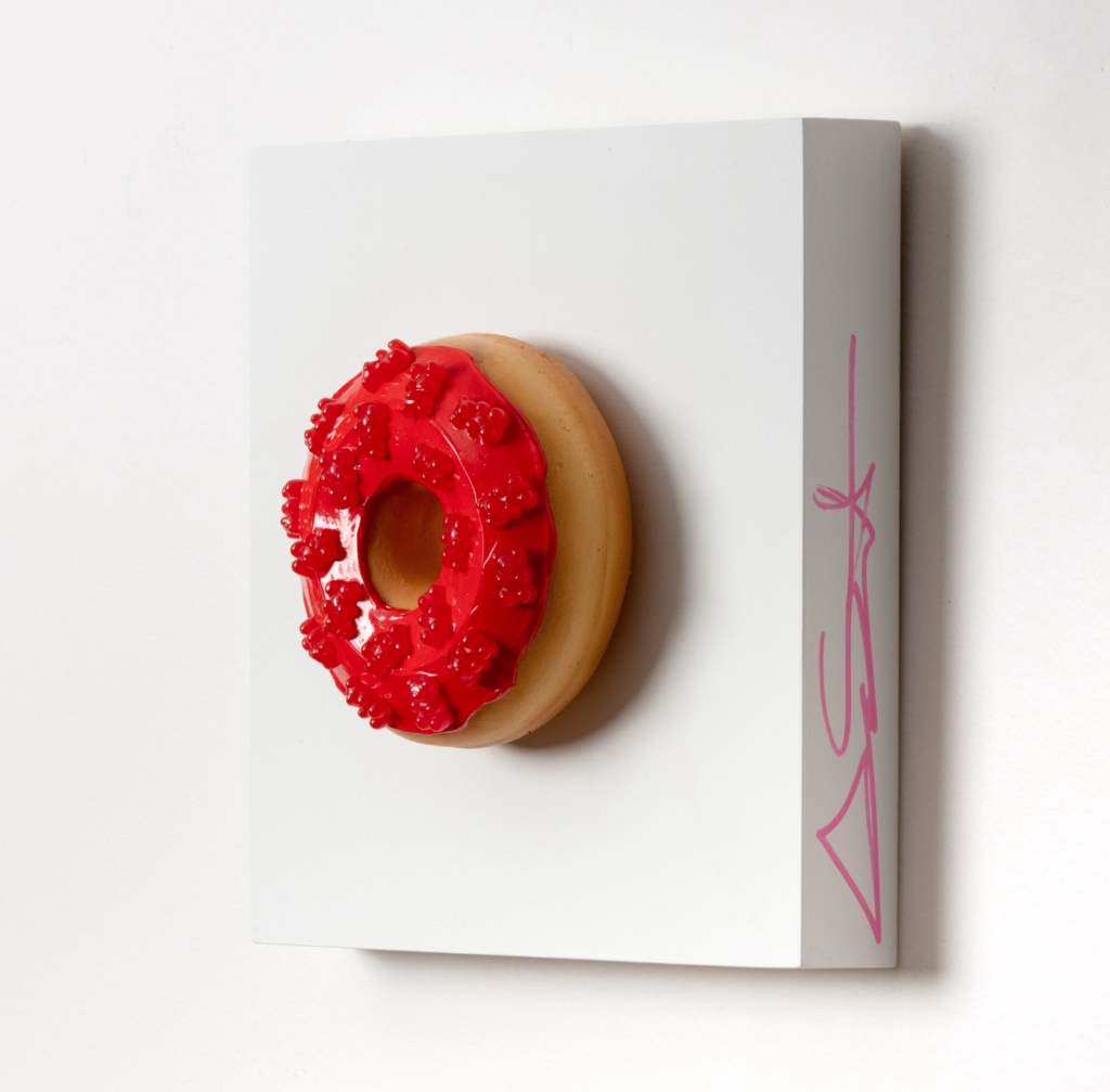 Anna Sweet's "Red Gummy Bear Donut," 2024, $425, at Avant-Art Gallery