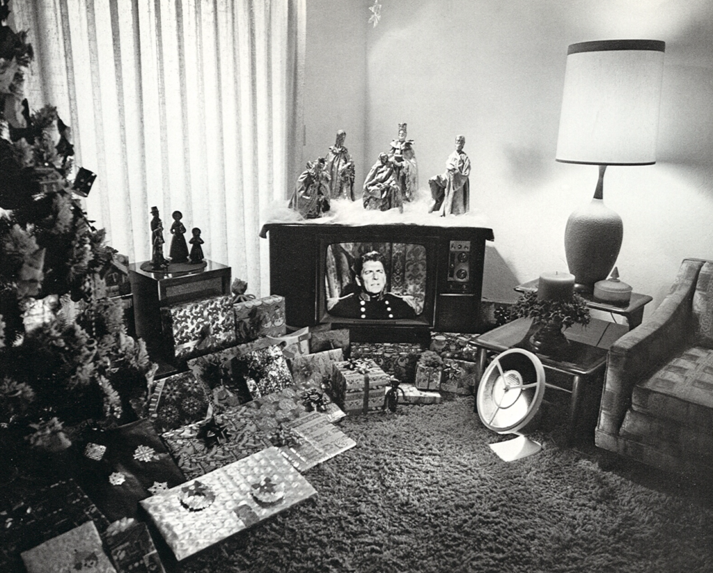 Bill Owens' "Reagan on TV," 1971,  at PDNB Gallery. Owens' finely observed take on suburban mores in and around Livermore, California, published  in 1971, is considered one of the 100 definitive photography books of the 20th century. Owens, whose image-making combines sensitivity and humor, is one of the foundational artists that define PDNB's stable. 