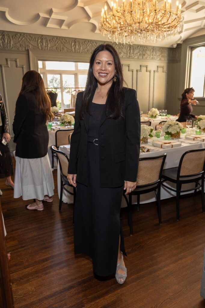 Nancy Bihlmaier at the intimate lunch celebrating the Lafayette 148 x Save Venice capsule collection (Photo by Jenny Antill)