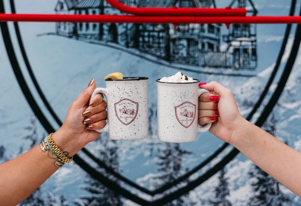 Head up to the 7th-floor rooftop of The Adolphus hotel for a Winter Village Ski Lodge pop-up bar this holiday season. (Courtesy)