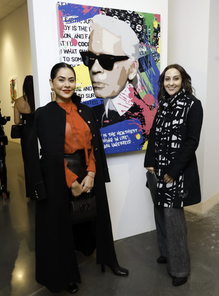 Elia Gabbanelli, Vicky Nehme at Sneha Merchant's "Live In Color," in River Oaks District (Photo by Quy Tran)
