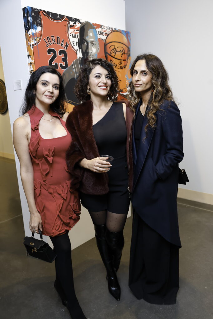 Layla Asgari, Sheida Asgari, Sarrah Zadeh at Sneha Merchant's "Live In Color," in River Oaks District (Photo by Quy Tran)