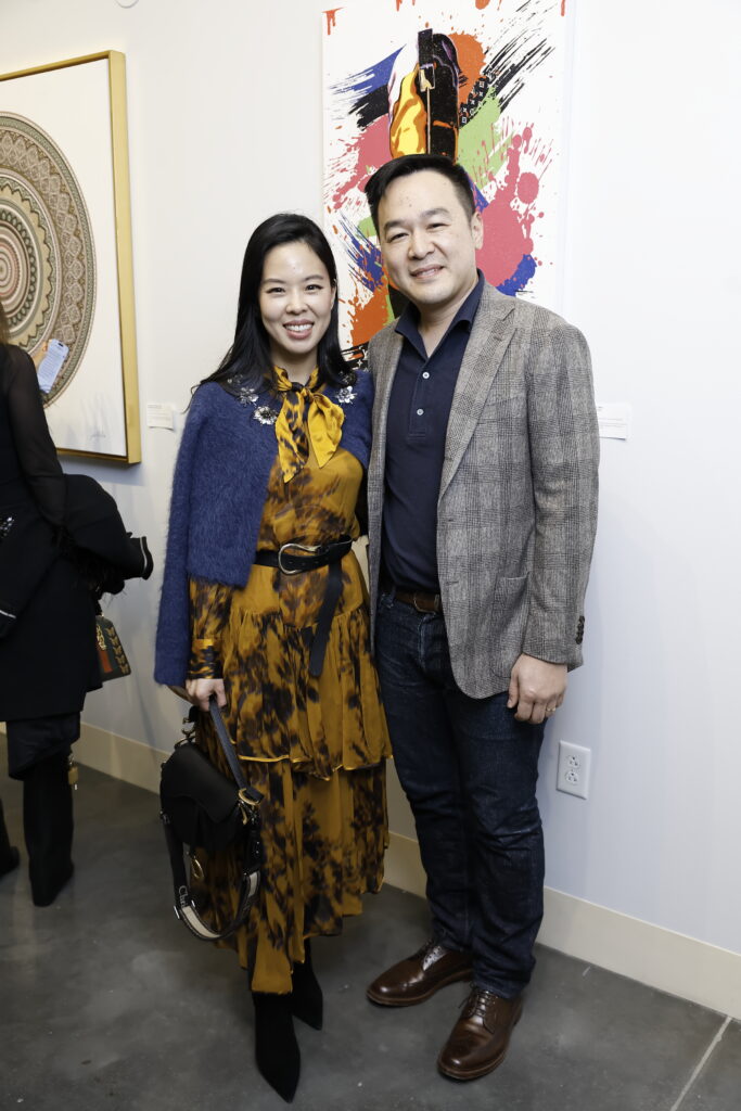 Christy Lynn Lee & Christophe Chung at Sneha Merchant's "Live In Color," in River Oaks District (Photo by Quy Tran)