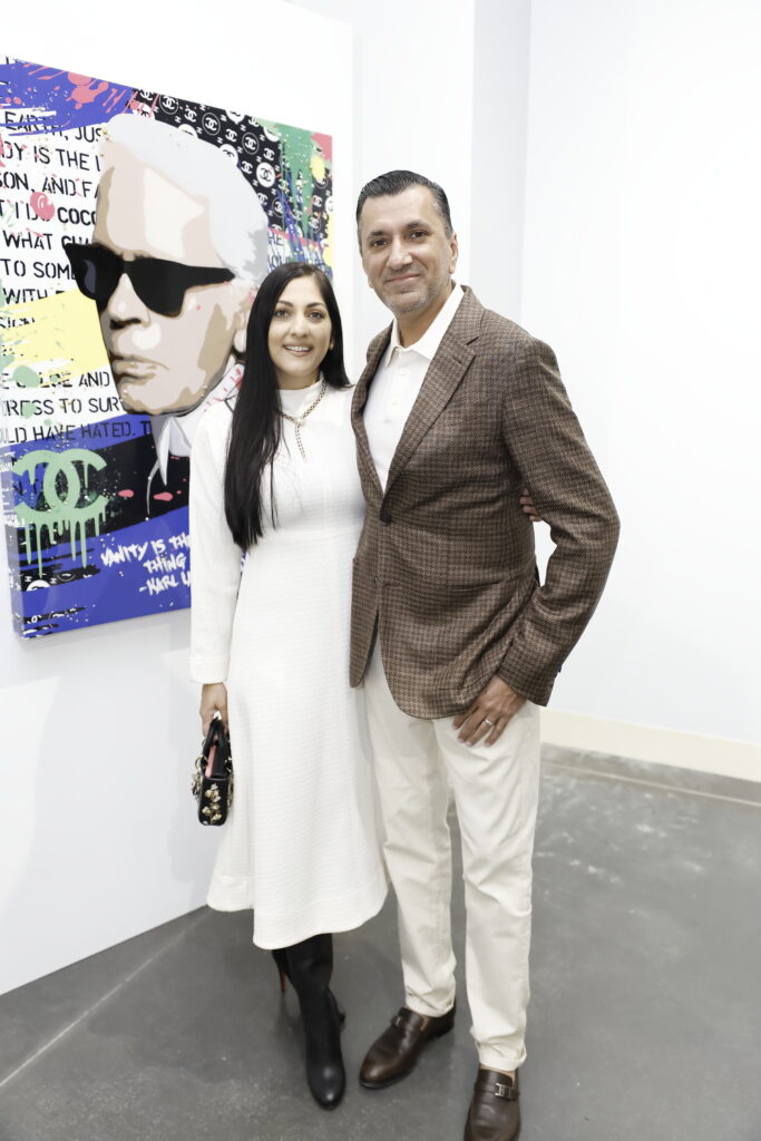 Sippi & Ajay Khurana at Sneha Merchant's "Live In Color," in River Oaks District (Photo by Quy Tran)