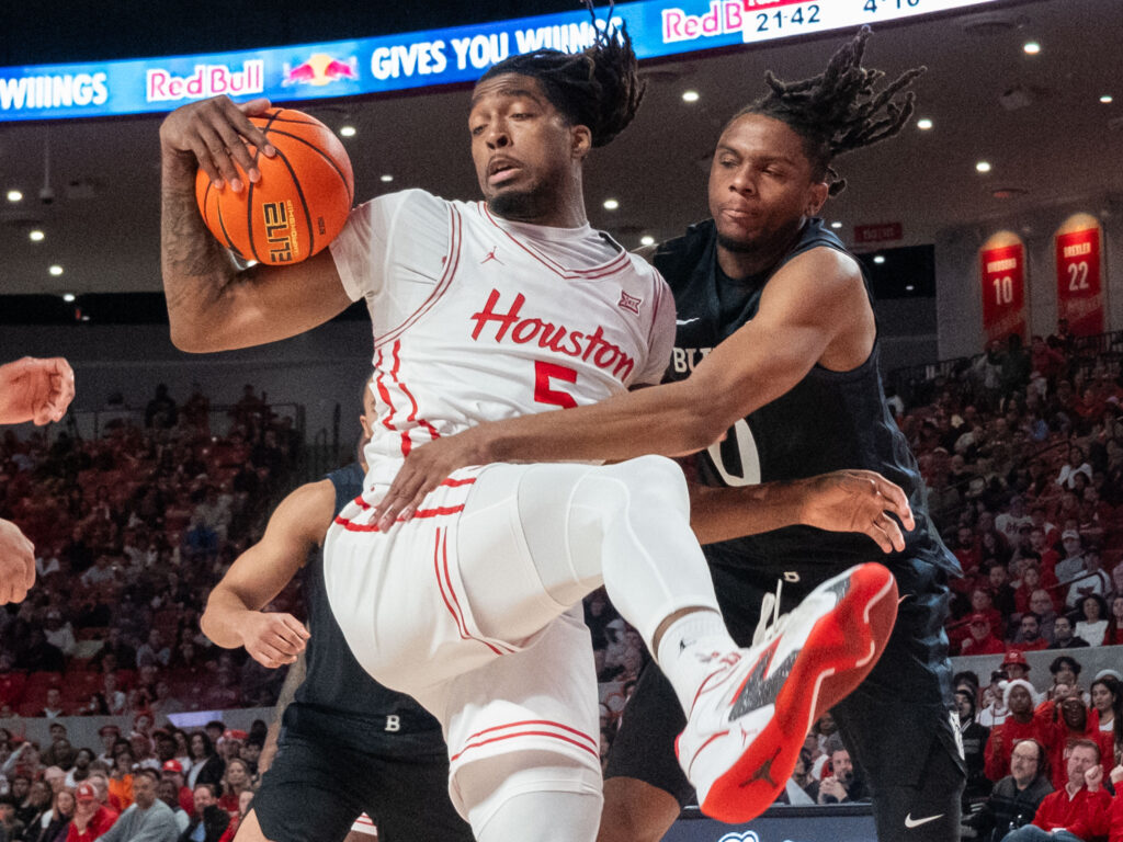 University of Houston center Ja'Vier Francis knows how to battle. (Photo by F. Carter Smith)