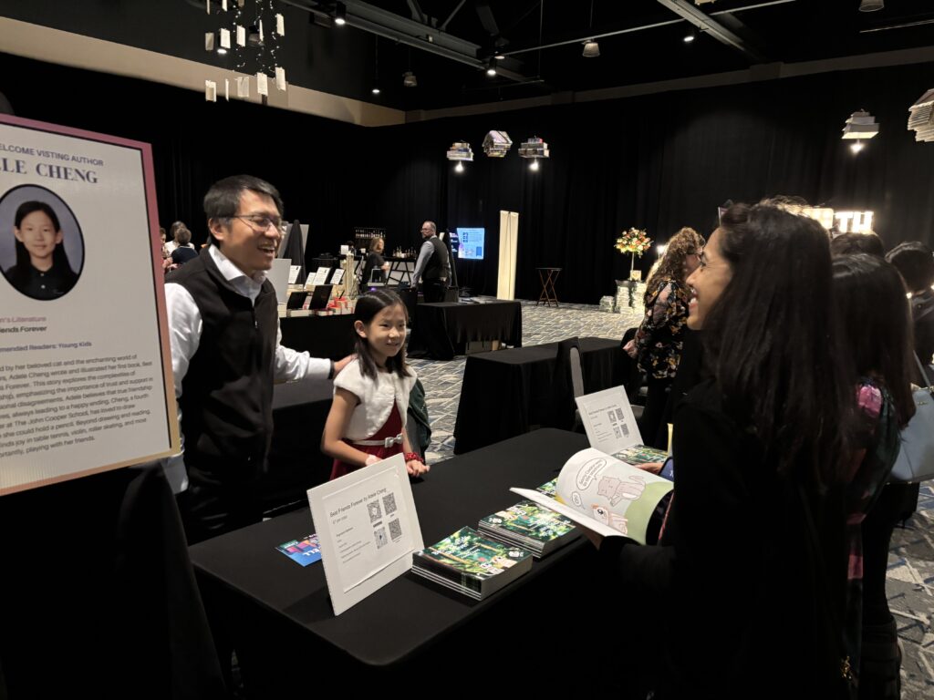 Adele Cheng, a 4th grader at John Cooper, had her book, "Best Friends Forever," available for purchase. She both wrote and illustrated the book.