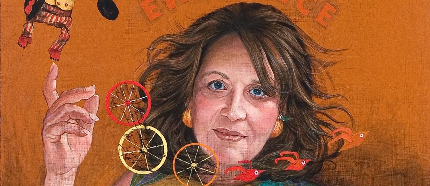 Marilyn Oshman is depicted in Linda Hofheinz’s portrait, Visionary, circa 2005. (Collection Marilyn Oshman, courtesy the artist and Heidi Vaughan Fine Art)