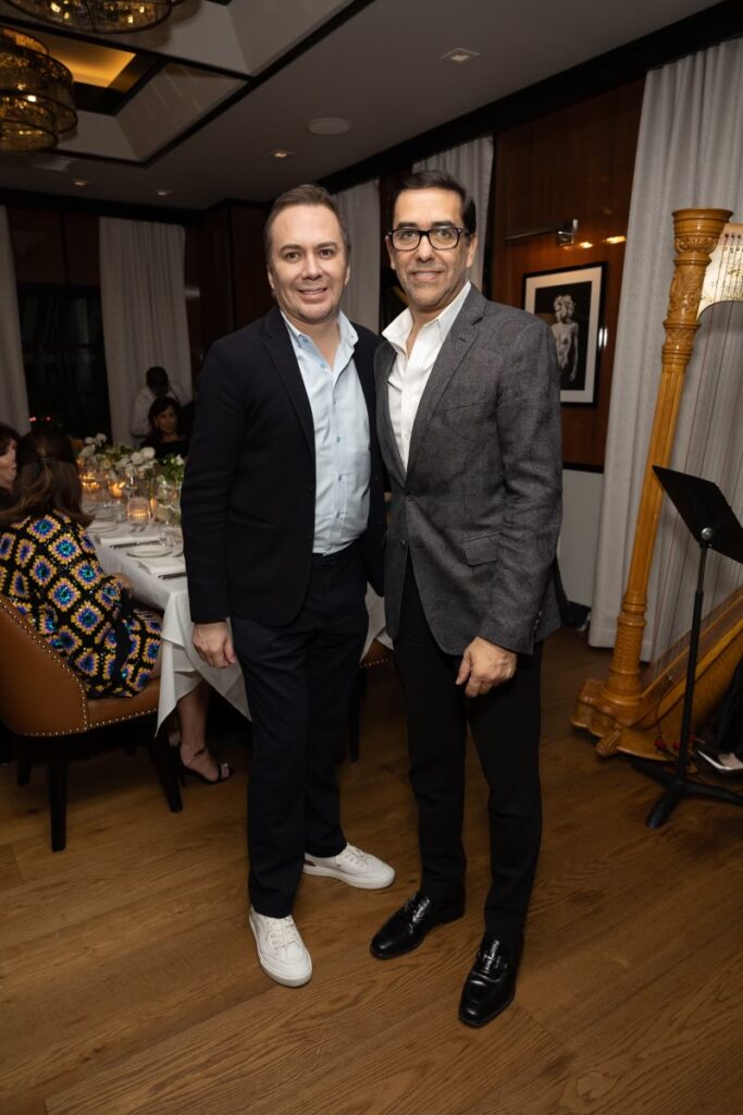 Adrian Dueñas & Marcelo Saenz at the Frette opening dinner held at La Griglia (Photo by Jenny Antill)