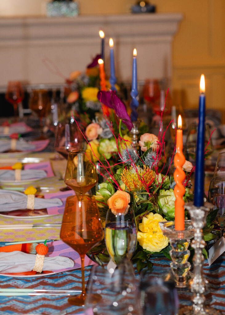 Catalina Gonzalez Jorba & Santiago Jorba opened their stunning Highland Park home for an intimate dinner co-hosted by luxury Spanish fashion house LOEWE that celebrated DC's upcoming spring exhibition, "You Stretched Diagonally Across It: Contemporary Tapestry." (Photo by A Sea of Love)