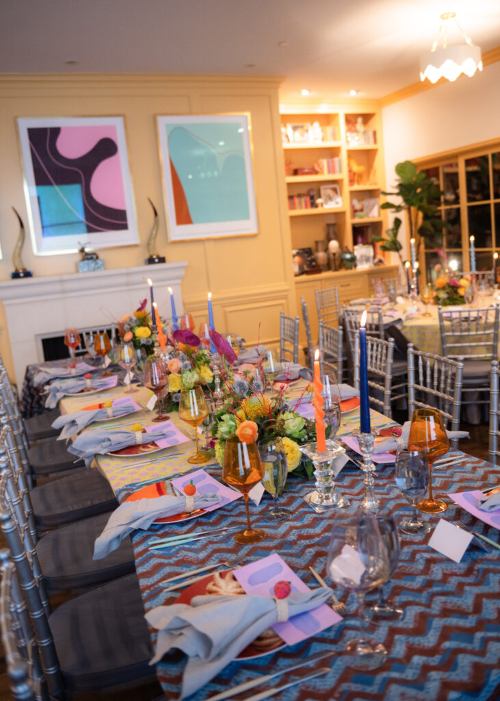 An impeccable hostess, Jorba adorned the tables with sculptural florals by CONCEPTO. (Photo by A Sea of Love)