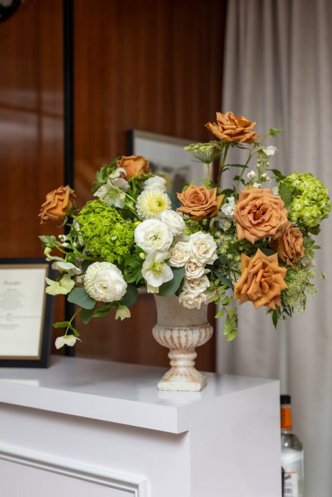 Flowers at the Frette opening dinner held at La Griglia (Photo by Jenny Antill)