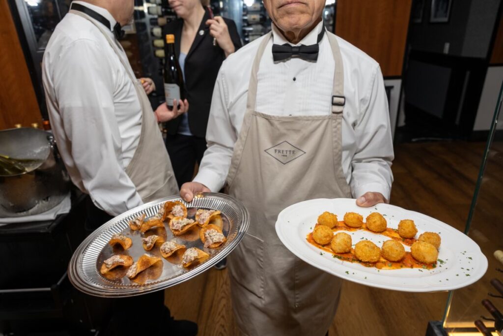 A tasty sampling of hors d'oeuvres at the Frette opening dinner held at La Griglia (Photo by Jenny Antill)