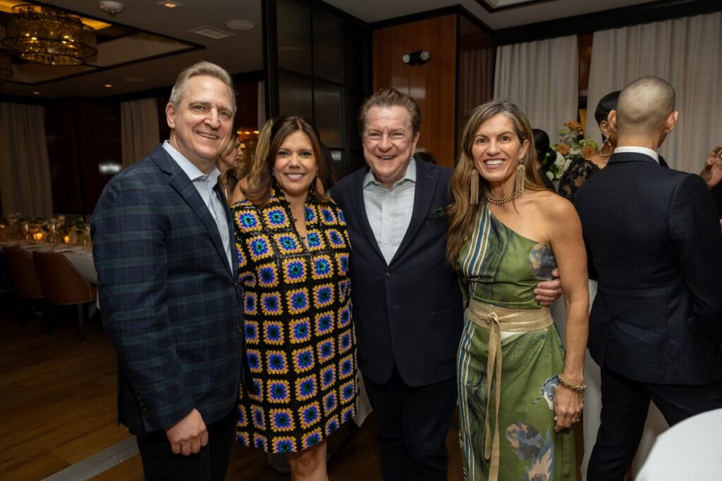 Kurt Grether, Rainey Richardson, Bill Stubbs, Casey Brand at the Frette  opening dinner held at La Griglia (Photo by Jenny Antill)