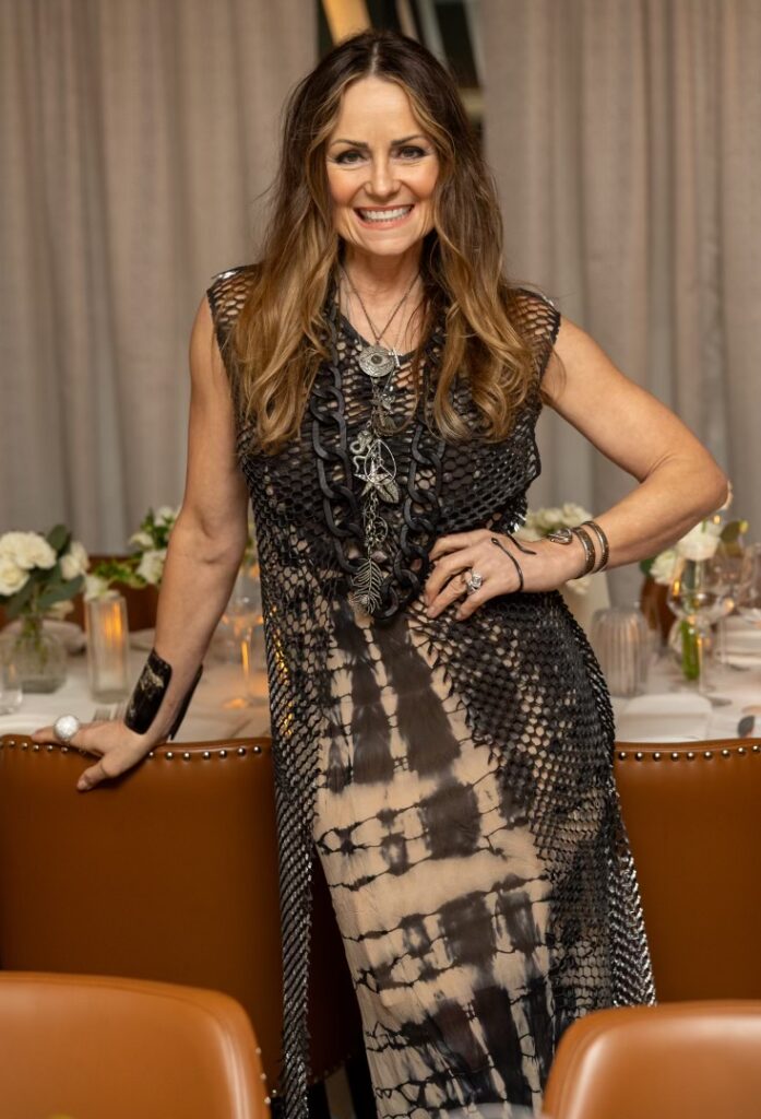 Hostess Lucinda Loya at the Frette opening dinner held at La Griglia (Photo by Jenny Antill)