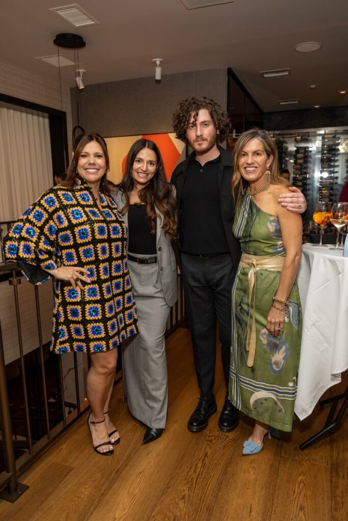 Rainey Richardson, Marika Voghera, Rob Silby, Casey Brand at the Frette opening dinner held at La Griglia (Photo by Jenny Antill)