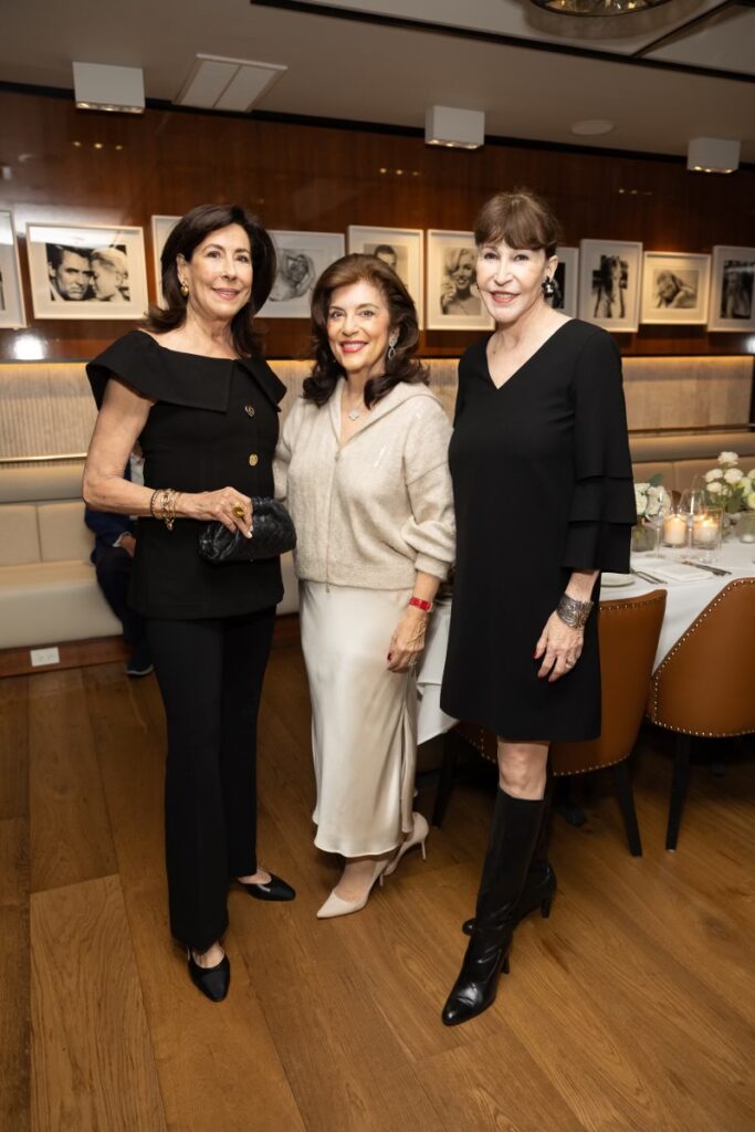 Vesta Frommer, Dancie Ware, Shelby Hodge at the Frette opening dinner held at La Griglia (Photo by Jenny Antill)