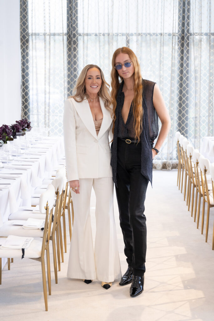 Whitney Kuhn Lawson, Harris Reed at the Nina Ricci fashion presentation and luncheon at Tootsies. (Photo by Wilson Parish)