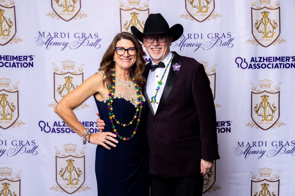Melisa and Randy Harvey at the 2025 Memory Ball supporting the Alzheimer's Association. (Photo courtesy of Focus Photography Woodlands)