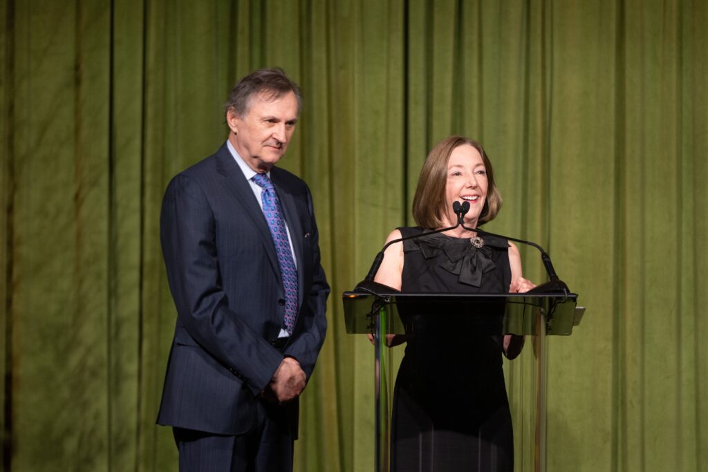 Cornerstone Dinner chairs Walter & Nancy Bratic at Preservation Houston's Cornerstone Dinner (Photo by Wilson Parrish)