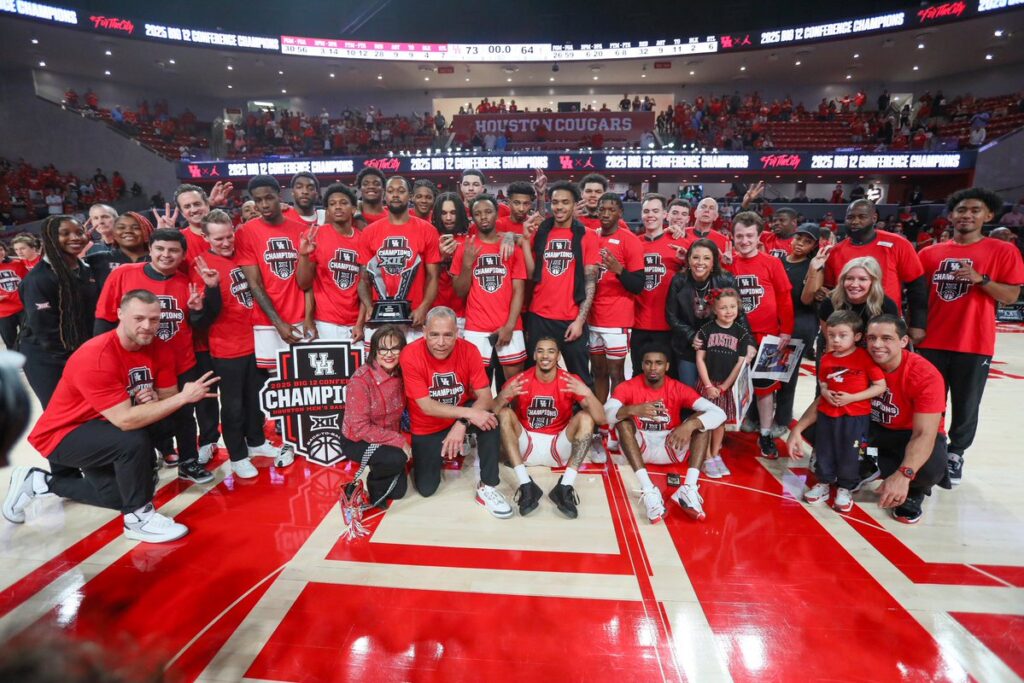 This University of Houston basketball program is two for two in outright Big 12 championships. (@UHCougarMBK)