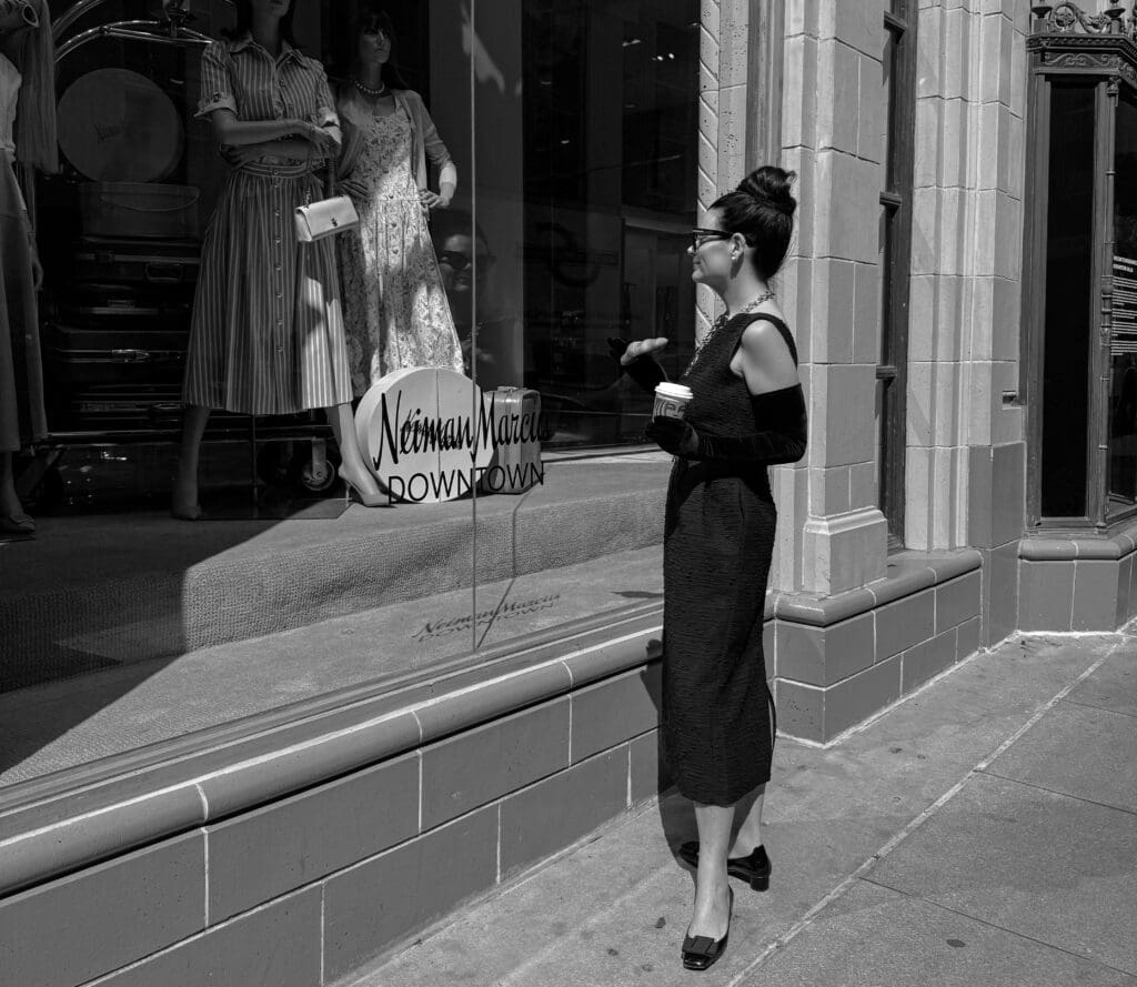 PaperCity editor Melissa Smrekar pays tribute to the downtown Dallas Neiman Marcus, on what was *almost* its last day. (Photo by Sarah Day Ring)