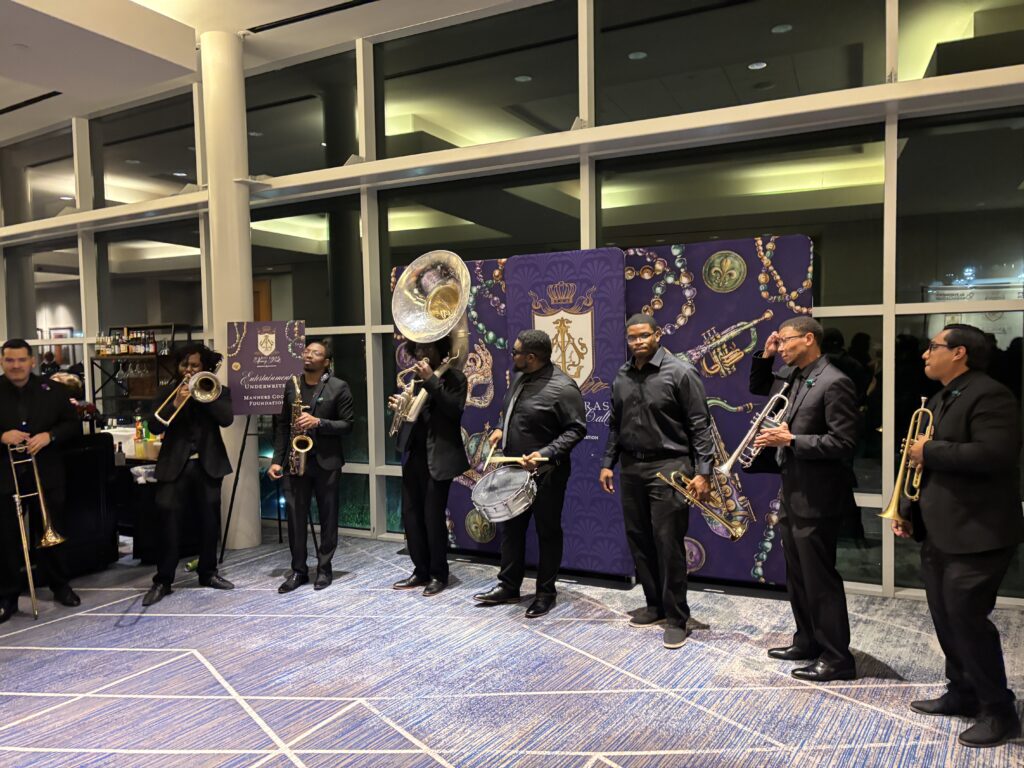 Melvin Johnson and his band kept the crowd energized and entertained with New Orleans-style music. (Photo by Laura Landsbaum)