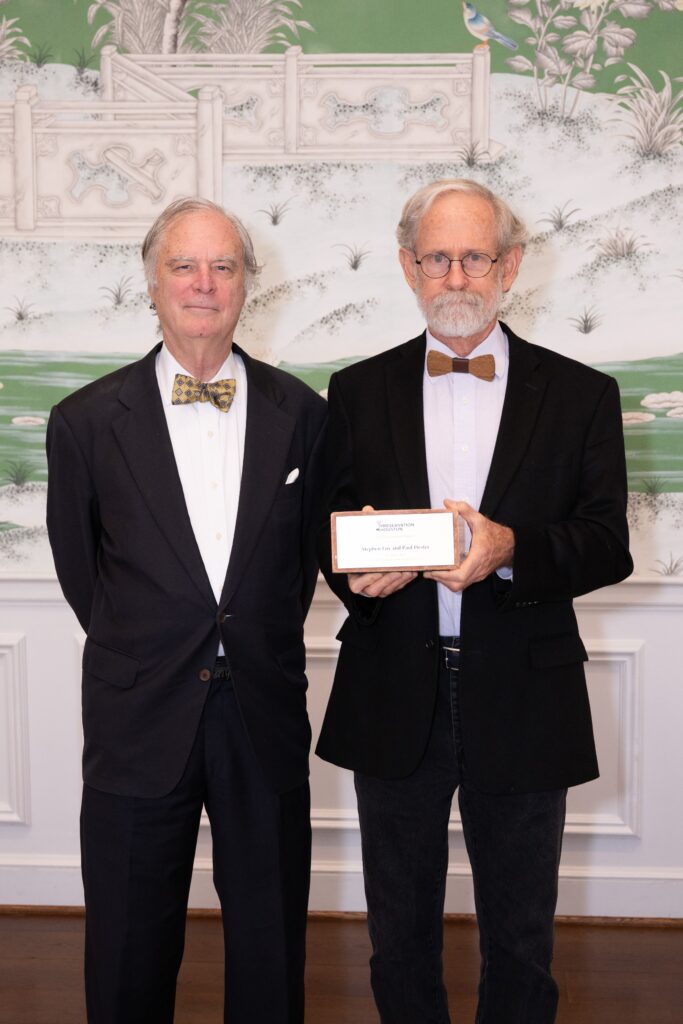 Stephen Fox, Paul Hester at Preservation Houston's Cornerstone Dinner (Photo by Wilson Parrish)
