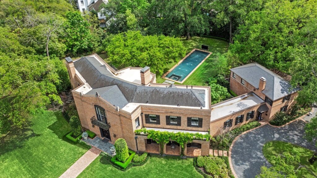 An arial view of 3 Remington Lane, on the market with Laura Sweeney of Compass. (Photo by TK Images)