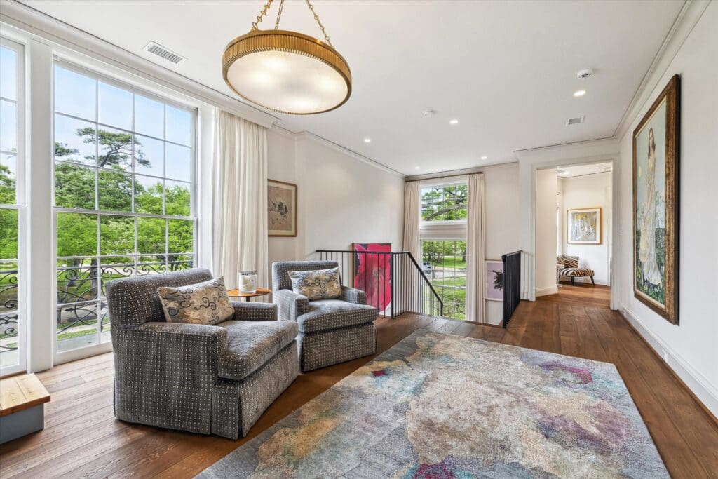 Sitting area on the second floor of 3 Remington Lane. (Photo by TK Images)