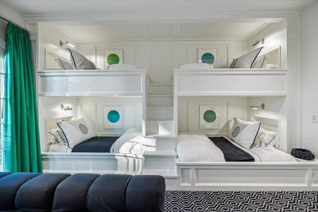 Bunk bed bedroom at 220 Merrie Way Lane  (Photo by TK Images)