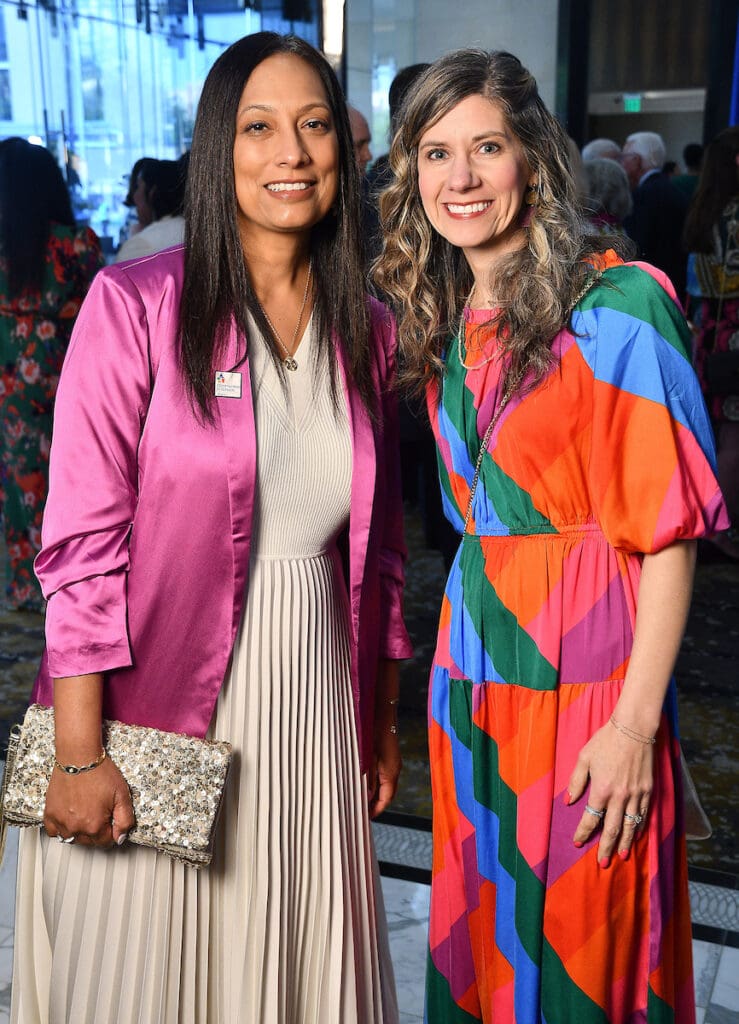 Shubhra Endley, Amanda Schmitt at the Communities in Schools gala (Photo by Dave Rossman)