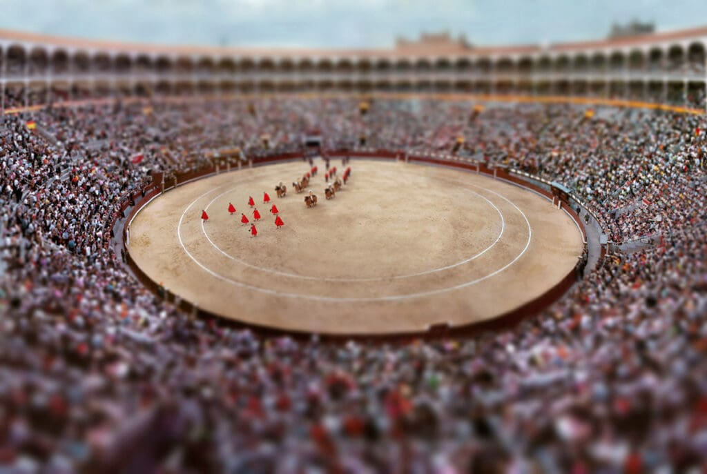 Esteban Pastorino Diaz's "Las Ventas #1," 2006, at PDNB Gallery. The Argentine photography plays with scale by creating a camera that can be attached to a kite.  