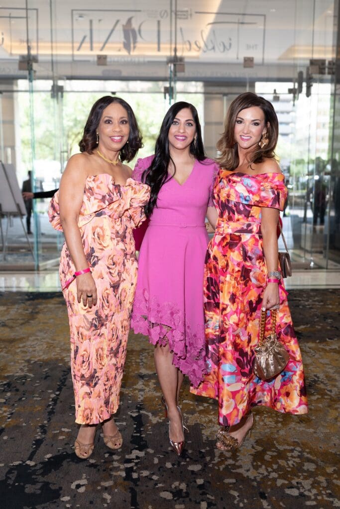 Gina Gaston, Dr. Sippi Khurana, Jenny Todd at the American Cancer Society 'Tickled Pink' luncheon (Photo by Jacob Power)