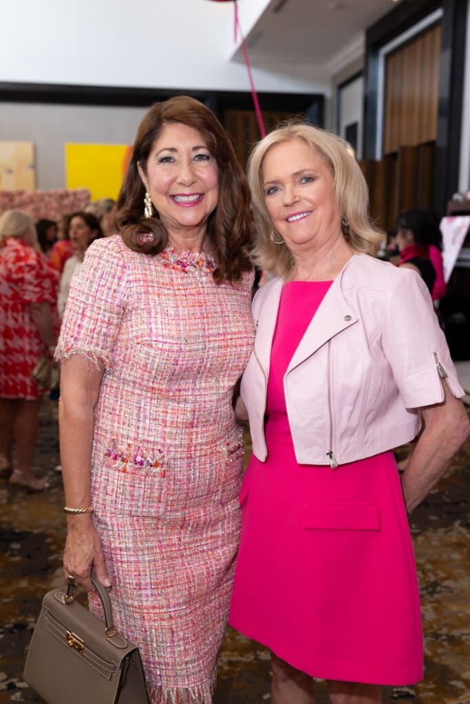 Heidi Rockecharlie, Chree Boydstun at the American Cancer Society 'Tickled Pink' luncheon (Photo by Daniel Ortiz)