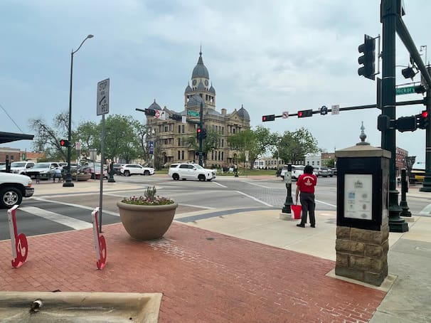 The new PDNB Gallery, set to open Friday, June 6, 2025, will neighbor the 1896 County Courthouse (now a history museum) on Denton's historic and thriving Town Square. 