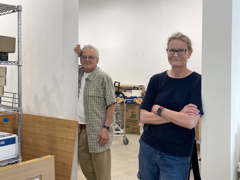 Moving day at PDNB Gallery with Burt and Missy Finger.