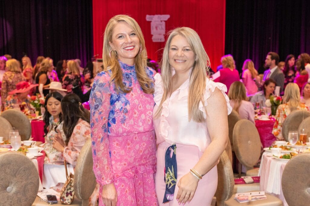 Katie Tsuru, Courtney Harmond at the American Cancer Society 'Tickled Pink' luncheon (Photo by Jacob Power)