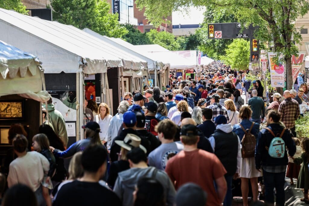 Shop from numerous art vendors selling a variety of pieces. (Courtesy)