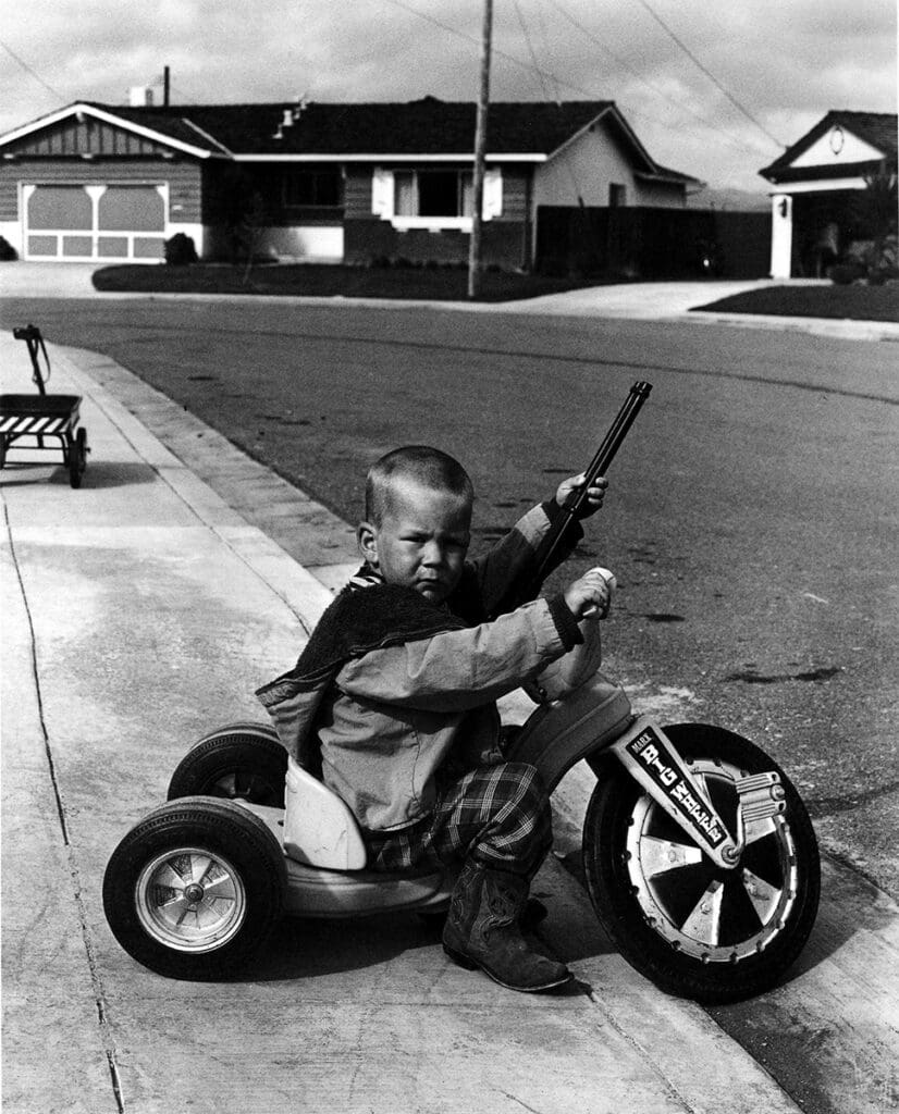 Bill Owens' "Richie," 1971, at PDNB Gallery